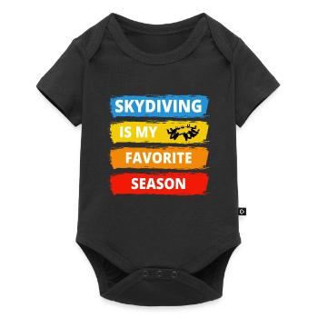 Skydiving Parachute Skydive Skydiver Parachuting - Baby Premium short-sleeve bodysuit - black - Front