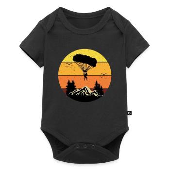 Skydiving Parachute Skydive Skydiver Parachuting - Baby Premium short-sleeve bodysuit - black - Front