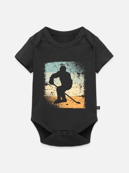 Eishockey - Baby Premium Kurzarmbody - Schwarz