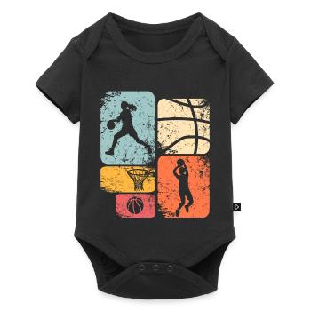 Basketball féminin Basketball féminin - Body à manches courtes Premium Bébé - noir - Devant