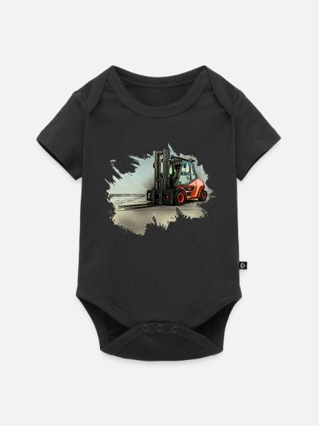 Gabelstapler - Baby Premium Kurzarmbody - Schwarz