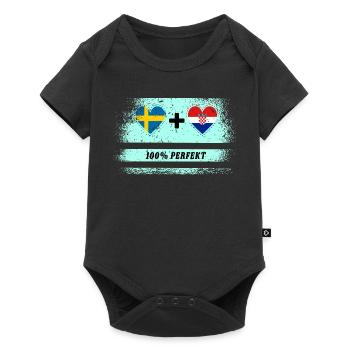 Croatie et Suède 100% parfait / cadeau - Body à manches courtes Premium Bébé - noir - Devant