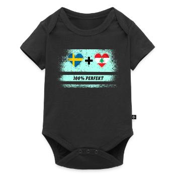 Liban et Suède 100 % parfait / Cadeau - Body à manches courtes Premium Bébé - noir - Devant