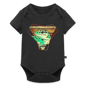 Gecko - Baby Premium Kurzarmbody - Schwarz - Vorne