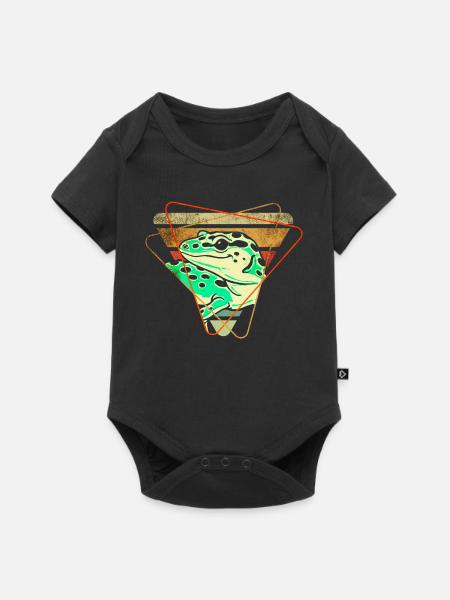 Gecko - Baby Premium Kurzarmbody - Schwarz