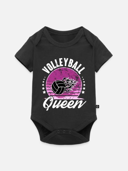 Volleyball - Baby Premium Kurzarmbody - Schwarz