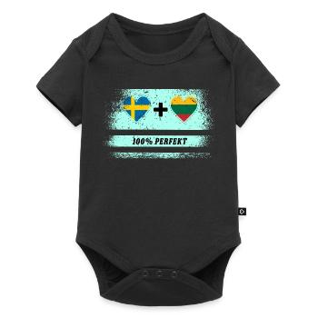 Lithuania and Sweden 100% perfect / gift - Baby Premium short-sleeve bodysuit - black - Front