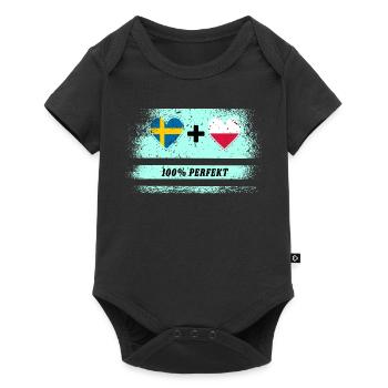 Pologne et Suède 100% parfait / cadeau - Body à manches courtes Premium Bébé - noir - Devant