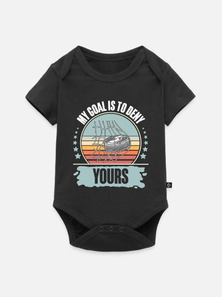 Eishockey - Baby Premium Kurzarmbody - Schwarz