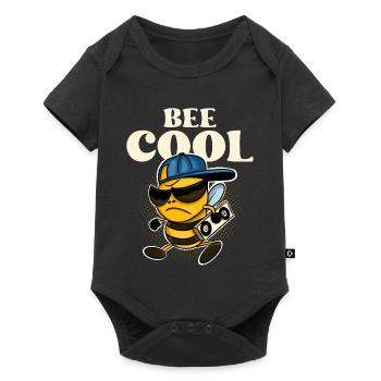 Bee Cool Biene - Baby Premium short-sleeve bodysuit - black - Front