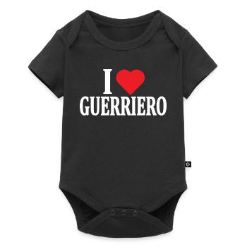 T-Shirt I love Warrior T-Shirt Geschenkidee - Baby Premium Kurzarmbody - Schwarz - Vorne