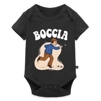 Boccia player Clothing with bocce balls Boccia - Baby Premium short-sleeve bodysuit - black - Front