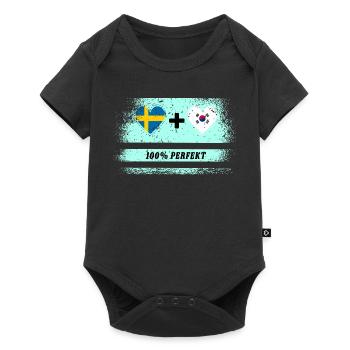 Corée du Sud et Suède 100% Parfait / Cadeau - Body à manches courtes Premium Bébé - noir - Devant