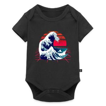Japanese wave - the Great Wave off Kanagawa - Baby Premium short-sleeve bodysuit - black - Front