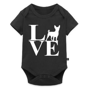 L’amour du chien dans le design LOVE - Body à manches courtes Premium Bébé - noir - Devant