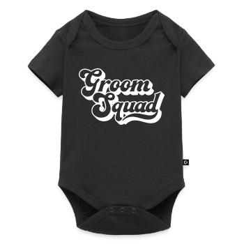 Groom Squad Bachelor Party Men Matching Crew Group - Baby Premium short-sleeve bodysuit - black - Front