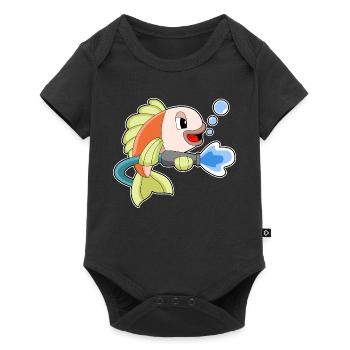 Fish Firefighter Fire Hose Fire Hose Fire Brigade - Baby Premium short-sleeve bodysuit - black - Front