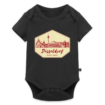 Badge Skyline de Düsseldorf - Body à manches courtes Premium Bébé - noir - Devant