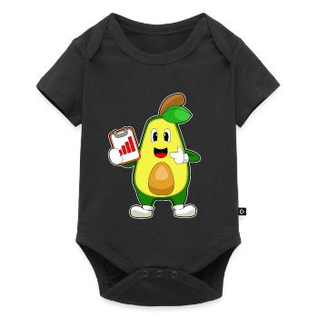 Avocado Sekretärin Klemmbrett Büro - Baby Premium Kurzarmbody - Schwarz - Vorne