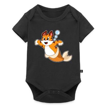 Tiger Mermaid - Baby Premium short-sleeve bodysuit - black - Front