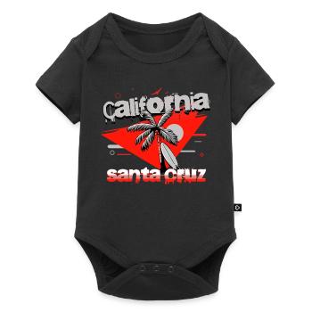 Santa Cruz California Surfing - Baby Premium short-sleeve bodysuit - black - Front