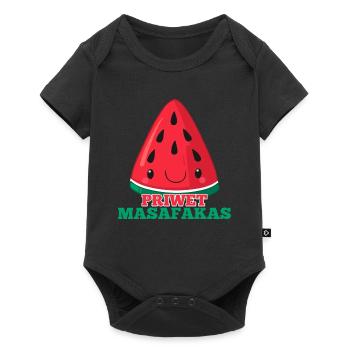 Priwet Masafaka's Watermelon Gift - Baby Premium short-sleeve bodysuit - black - Front