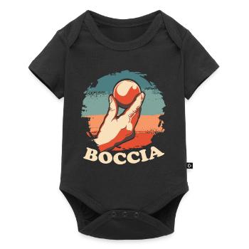 Boccia player Clothing with bocce balls Boccia - Baby Premium short-sleeve bodysuit - black - Front