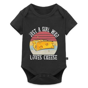 Just A Girl Who Loves Cheese Shirt Cheese Lover - Baby Premium short-sleeve bodysuit - black - Front