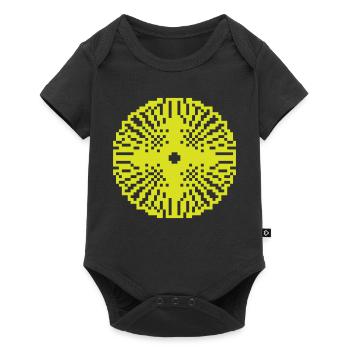 Soleil pixel pixel cercle pixelisé soleil | Graphique vectoriel - Body à manches courtes Premium Bébé - noir - Devant