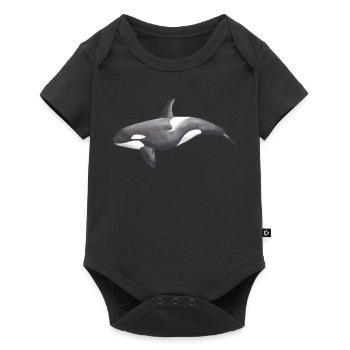 Orca – Meeresbewohner, Illustration, 2022 - Baby Premium Kurzarmbody - Schwarz - Vorne