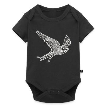 Falcon in flight - Baby Premium short-sleeve bodysuit - black - Front