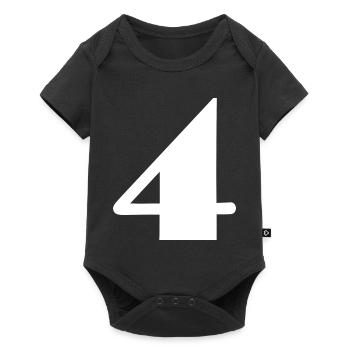 4,4 ANS,4e ANNIVERSAIRE,ANNIVERSAIRE 4 ANS - Body à manches courtes Premium Bébé - noir - Devant