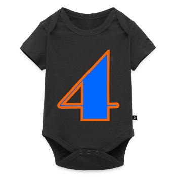 4 YEARS,4TH BIRTHDAY,4 YEARS,FOUR - Baby Premium short-sleeve bodysuit - black - Front