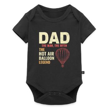 Hot Air Ballooning Hopper Balloon Dad Balloonist - Baby Premium short-sleeve bodysuit - black - Front