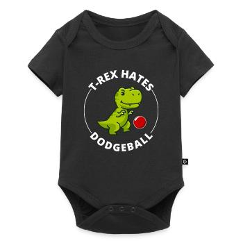 Dodgeball T-rex dinosaure t rex Dino tyrannosaurus - Body à manches courtes Premium Bébé - noir - Devant
