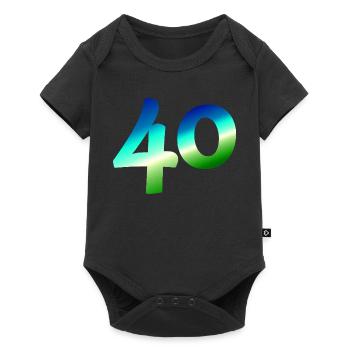 tolle apparel, 40 karibischer farbverlauf - Baby Premium Kurzarmbody - Schwarz - Vorne