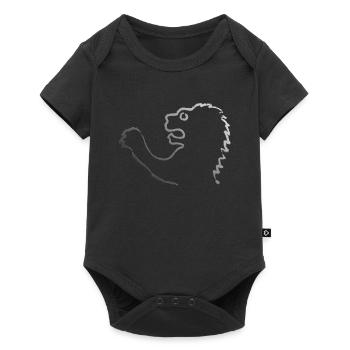 Löwenkopf METALLIC Kontur - Baby Premium Kurzarmbody - Schwarz - Vorne