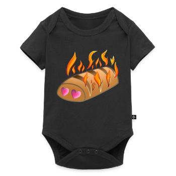 L'amour d'une brioche chaude ! Par Pousse2Bambou ! - Body à manches courtes Premium Bébé - noir - Devant