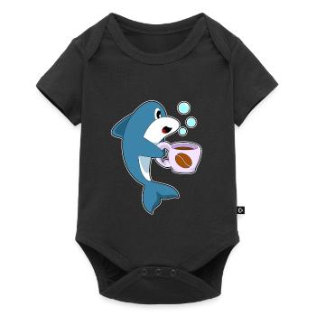 Tasse à café Delfin - Body à manches courtes Premium Bébé - noir - Devant