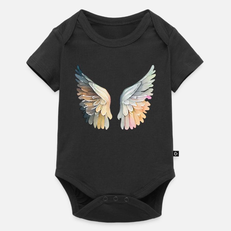 Ailes d'ange pastel artistic - Body à manches courtes Premium Bébé - noir