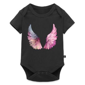 Pastel Watercolor Wings for Women - Baby Premium short-sleeve bodysuit - black - Front