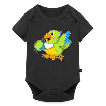 Parrot Singer Microphone Singing - Baby Premium short-sleeve bodysuit - black - Front