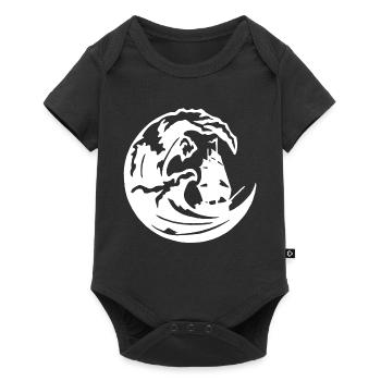 La grande vague blanche - Body à manches courtes Premium Bébé - noir - Devant
