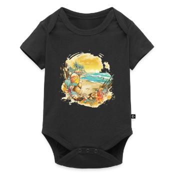 Strandtraum - Baby Premium Kurzarmbody - Schwarz - Vorne