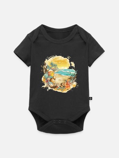 Strandtraum - Baby Premium Kurzarmbody - Schwarz