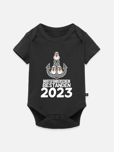Bootsführerschein 2023 - Baby Premium Kurzarmbody - Schwarz
