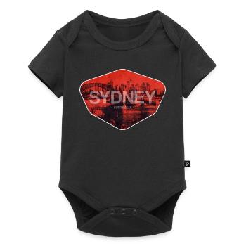 Sydney Retro Skyline Imprimé - Body à manches courtes Premium Bébé - noir - Devant