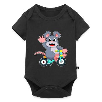 Rat Bicycle - Baby Premium short-sleeve bodysuit - black - Front