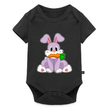 Rabbit Carrot - Baby Premium short-sleeve bodysuit - black - Front