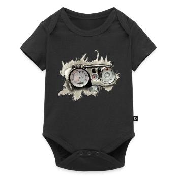 Unimog 406 dashboard - Baby Premium short-sleeve bodysuit - black - Front